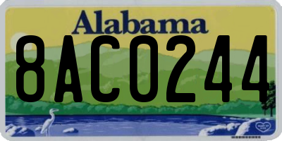 AL license plate 8AC0244