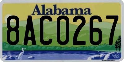 AL license plate 8AC0267