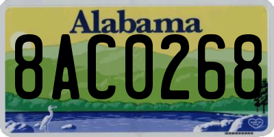 AL license plate 8AC0268