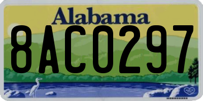 AL license plate 8AC0297