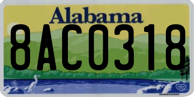 AL license plate 8AC0318