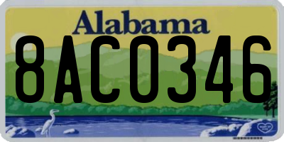 AL license plate 8AC0346