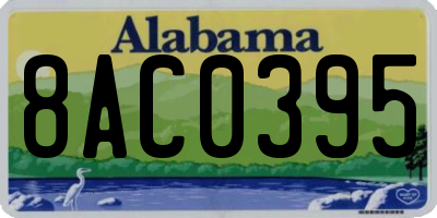 AL license plate 8AC0395