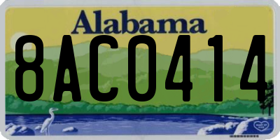 AL license plate 8AC0414
