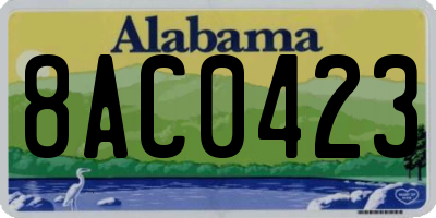 AL license plate 8AC0423