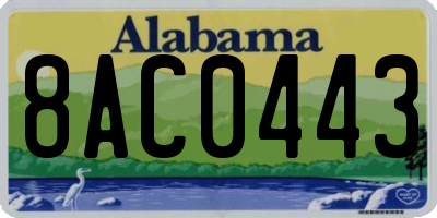 AL license plate 8AC0443