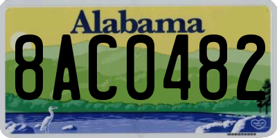 AL license plate 8AC0482