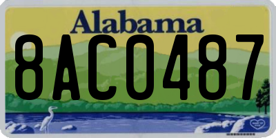 AL license plate 8AC0487