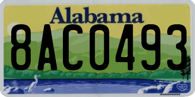 AL license plate 8AC0493