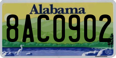 AL license plate 8AC0902