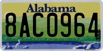 AL license plate 8AC0964
