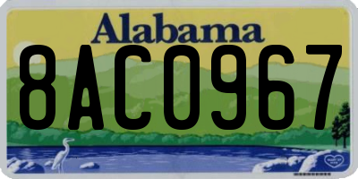 AL license plate 8AC0967