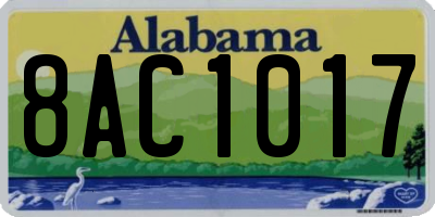 AL license plate 8AC1017