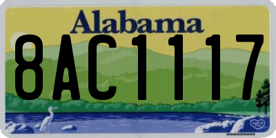 AL license plate 8AC1117