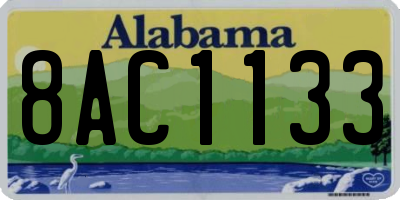 AL license plate 8AC1133