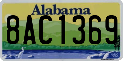 AL license plate 8AC1369