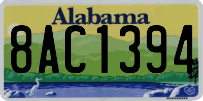 AL license plate 8AC1394