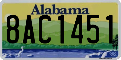 AL license plate 8AC1451