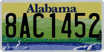 AL license plate 8AC1452
