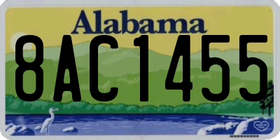 AL license plate 8AC1455