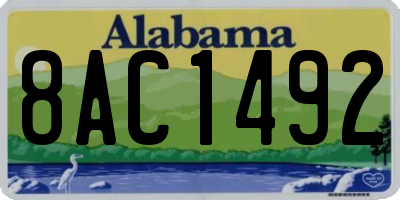 AL license plate 8AC1492