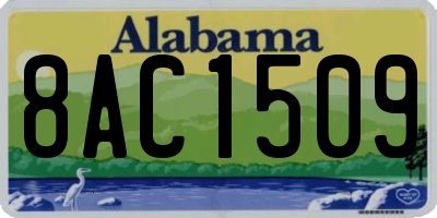 AL license plate 8AC1509