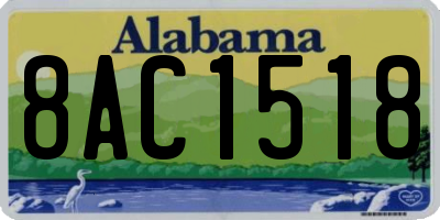 AL license plate 8AC1518