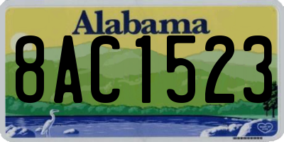 AL license plate 8AC1523
