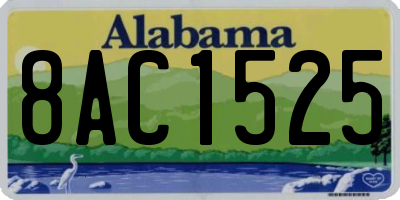 AL license plate 8AC1525