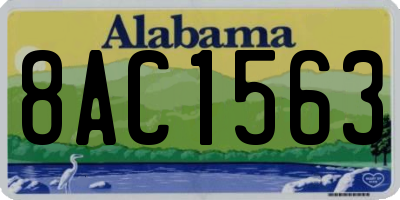 AL license plate 8AC1563