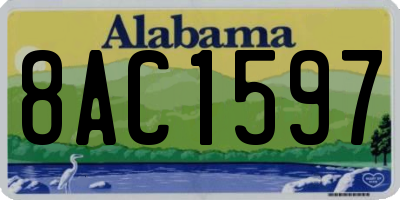 AL license plate 8AC1597