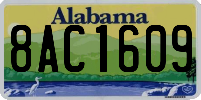AL license plate 8AC1609