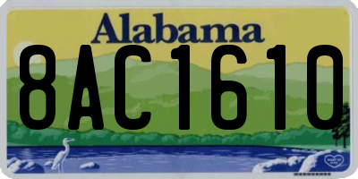 AL license plate 8AC1610