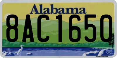AL license plate 8AC1650
