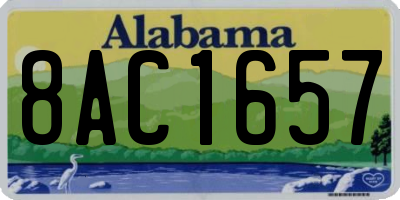 AL license plate 8AC1657
