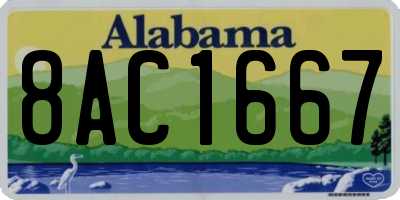 AL license plate 8AC1667