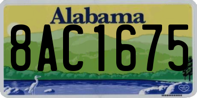 AL license plate 8AC1675