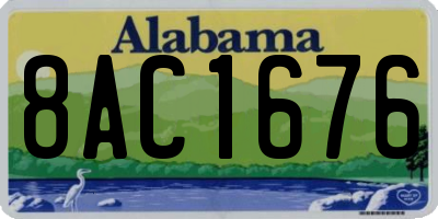 AL license plate 8AC1676