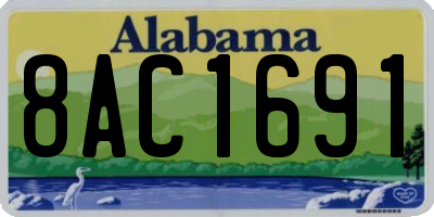 AL license plate 8AC1691