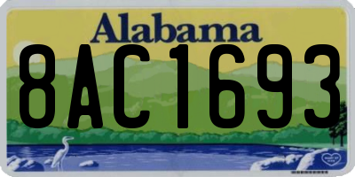 AL license plate 8AC1693