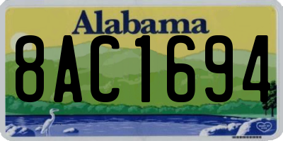 AL license plate 8AC1694