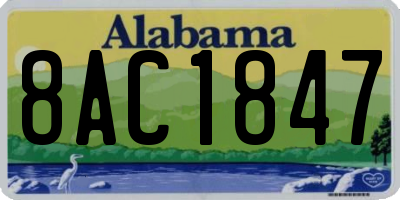 AL license plate 8AC1847