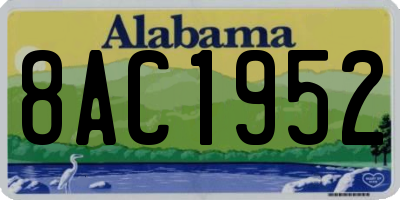 AL license plate 8AC1952