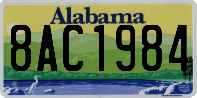 AL license plate 8AC1984