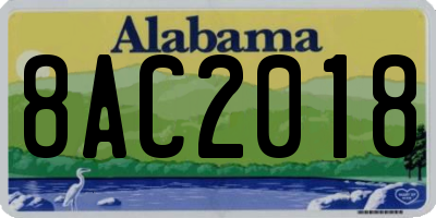 AL license plate 8AC2018
