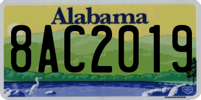 AL license plate 8AC2019