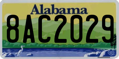 AL license plate 8AC2029