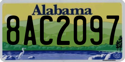 AL license plate 8AC2097