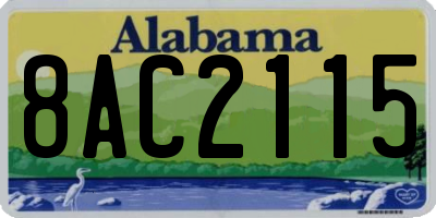 AL license plate 8AC2115