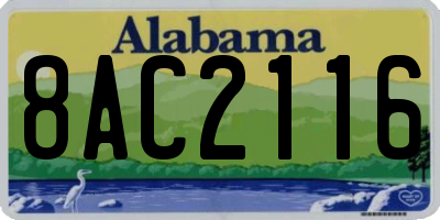 AL license plate 8AC2116